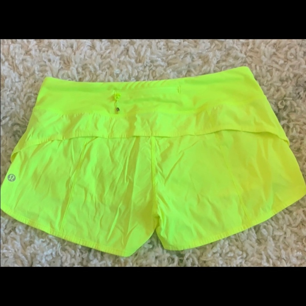 ISO NEON LULULEMON SHORTS